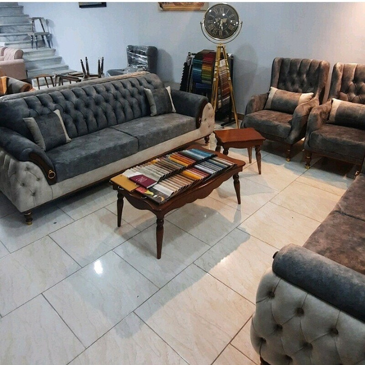 مبل راحتی ۷ نفره پاریس چوب روس ( ارسال به عهده مشتری و بصورت پسکرایه)