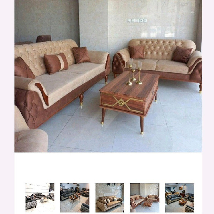 مبل راحتی ۷ نفره پاریس چوب روس ( ارسال به عهده مشتری و بصورت پسکرایه)